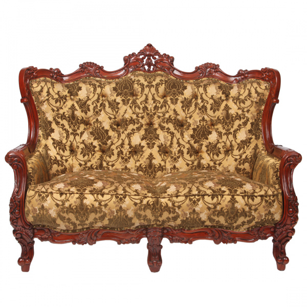 Резной диван 2-х местный FS09-2a  купить в интернет магазине Мебель из массива. Звоните +7 495 961-63-63 Диваны для гостиных из Индонезии